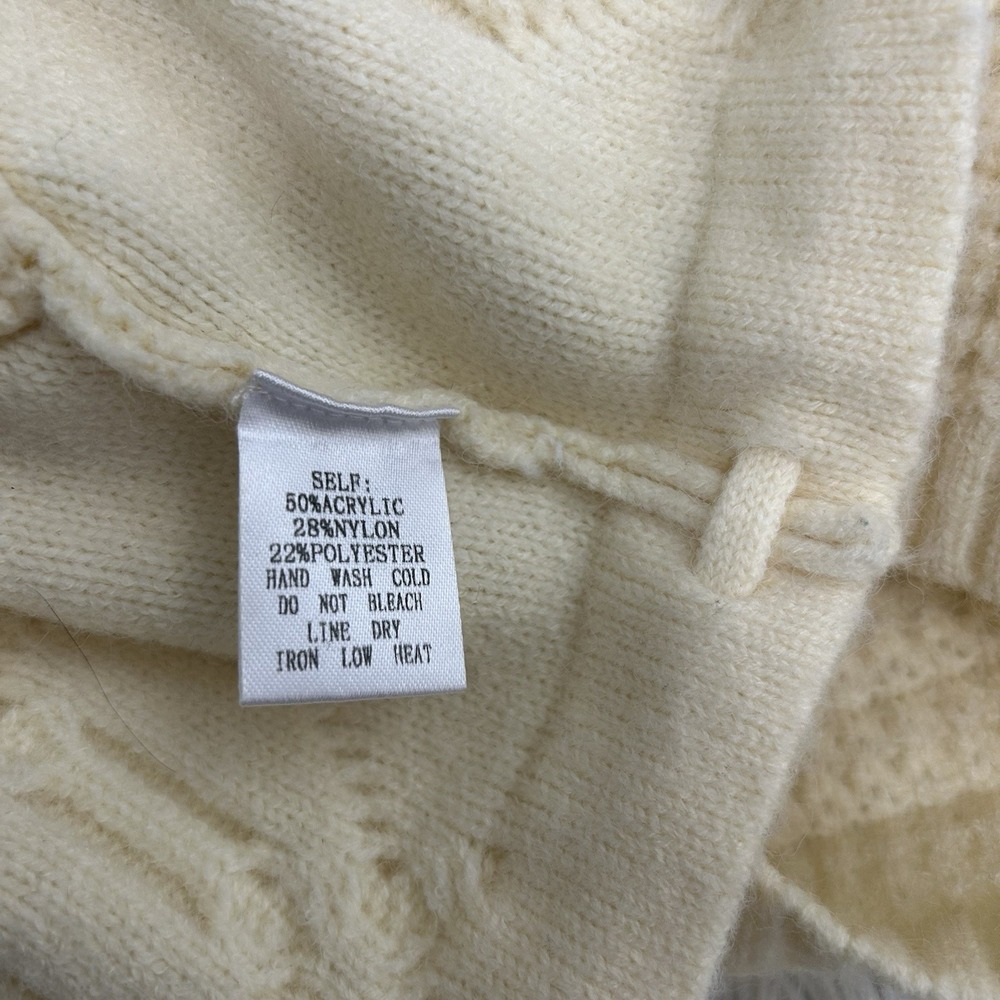LBLC The Label Butter Cream Cropped Sweater Vest Drawstring Waist Size XS Preppy - Picture 7 of 9